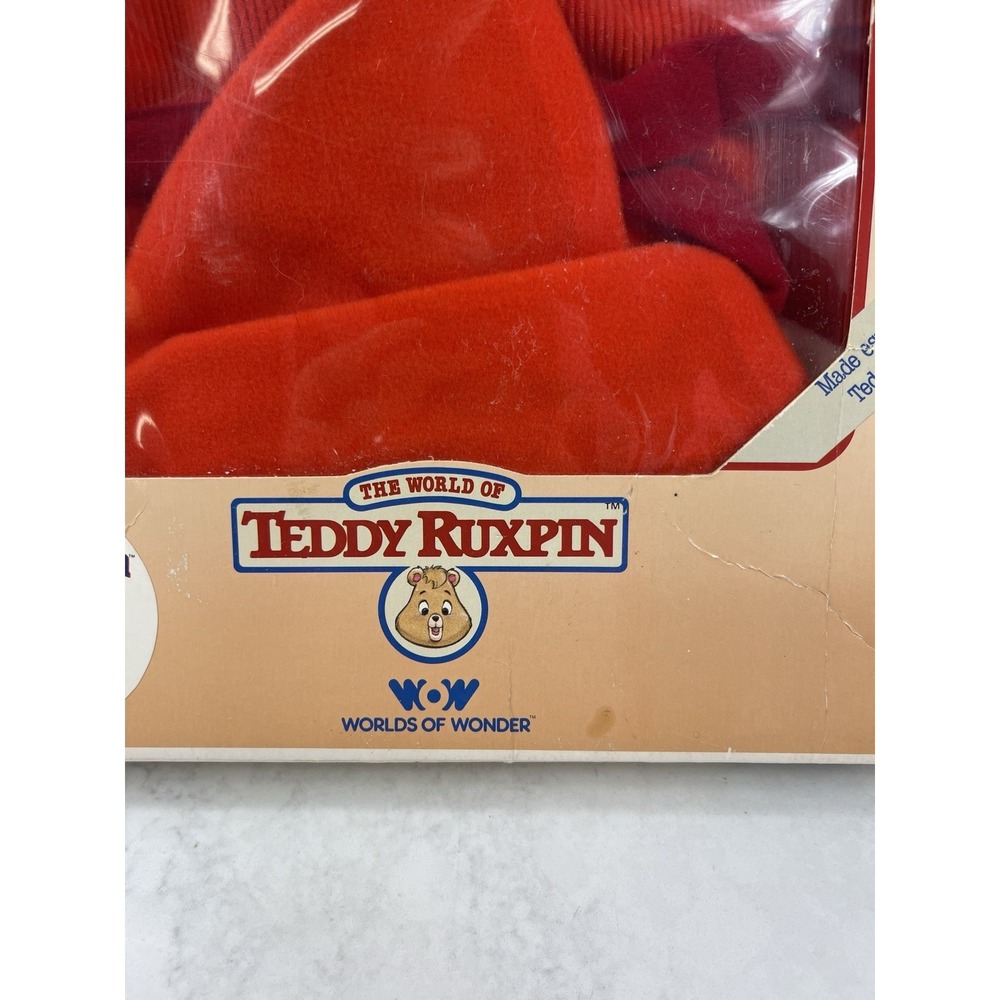 Worlds of Wonder Teddy Ruxpin Adventure Sleepwear Set Red Boxed 1986 - Picture 4 of 15